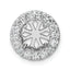 14k White Gold 1/2 carat Lab Grown Diamond VS/SI+ G+ Round Semi Mount Halo Chain Slide Pendant
