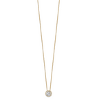 14k 2 1/2 carat Certified Lab Grown Diamond VS/SI+ G+ Complete 18 inch Halo Pendant Necklace