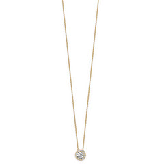 14k 2 1/2 carat Certified Lab Grown Diamond VS/SI+ G+ Complete 18 inch Halo Pendant Necklace