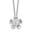 14k White Gold 1 carat Lab Grown Diamond VS+ F+ Complete 18 inch Flower Pendant Necklace