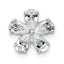 14k White Gold 1 carat Lab Grown Diamond VS+ F+ Complete Flower Chain Slide Pendant