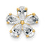 14k 1 carat Lab Grown Diamond VS+ F+ Complete Flower Chain Slide Pendant