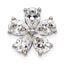 14k White Gold 2 carat Lab Grown Diamond VS+ F+ Complete Flower Chain Slide Pendant