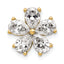 14k 2 carat Lab Grown Diamond VS+ F+ Complete Flower Chain Slide Pendant