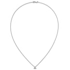 Lab-Grown Diamond Cluster Necklace in 14K White Gold (1/4 ct. tw.), 18 Inch - Sophia Jewelers