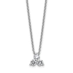 Lab-Grown Diamond Cluster Necklace in 14K White Gold (1/4 ct. tw.), 18 Inch - Sophia Jewelers