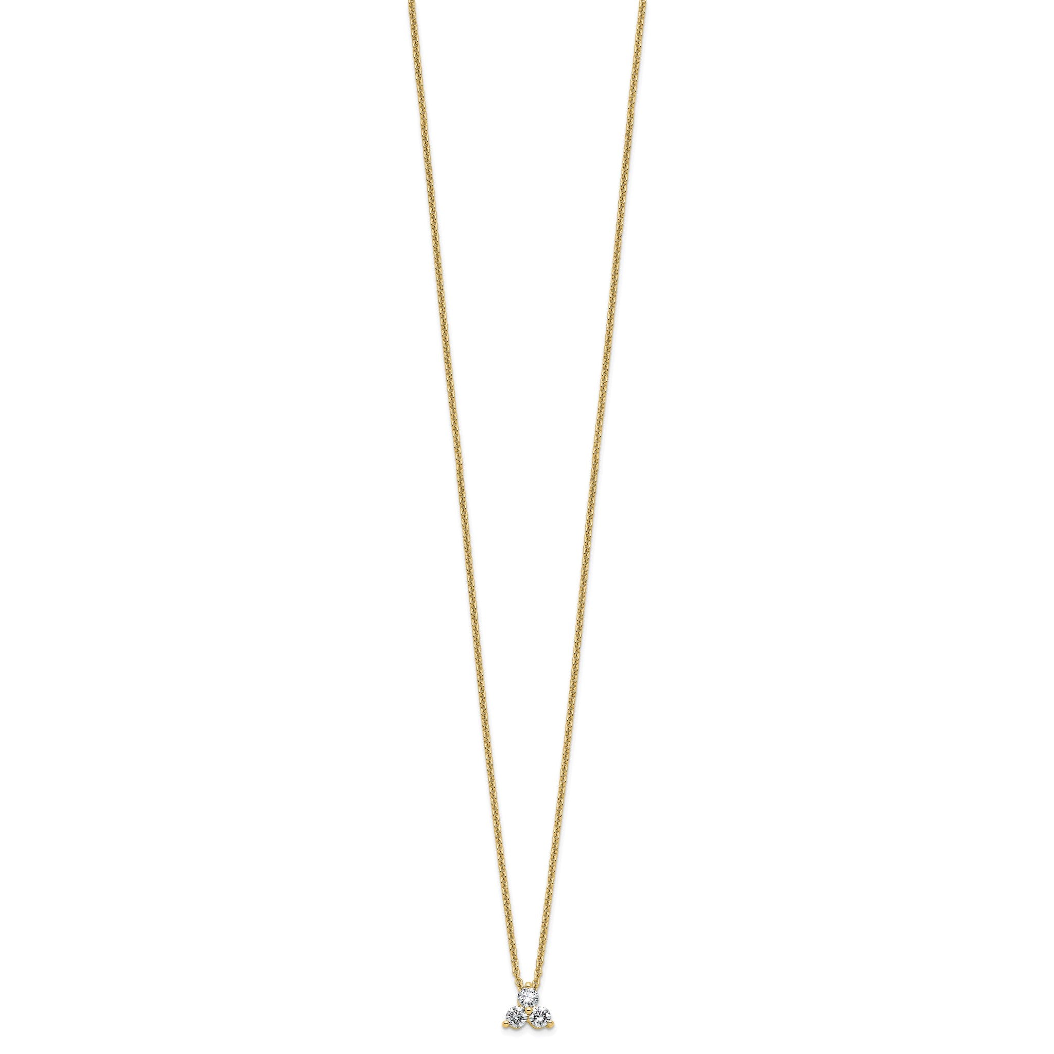 Lab-Grown Diamond Cluster Necklace in 14K Yellow Gold (1/4 ct. tw.), 18 Inch Secondary image