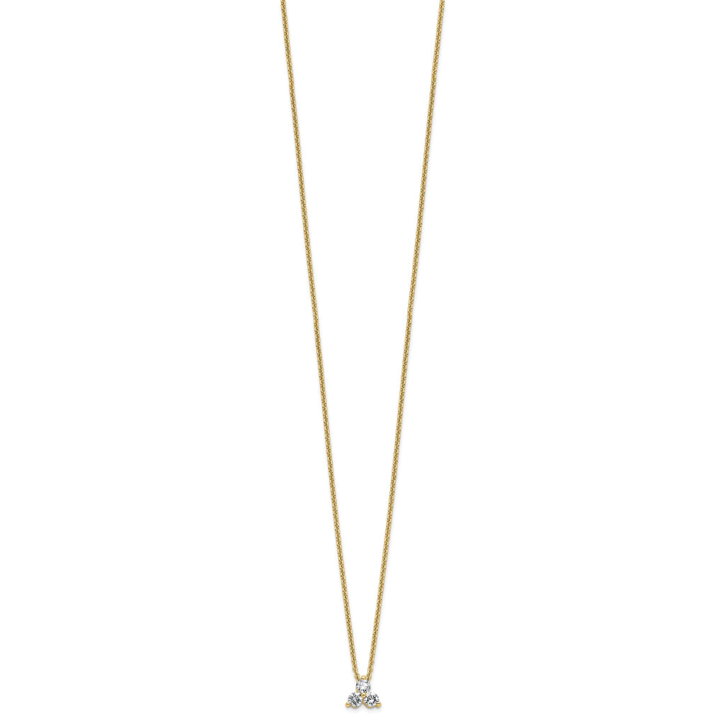 Lab-Grown Diamond Cluster Necklace in 14K Yellow Gold (1/4 ct. tw.), 18 Inch - Sophia Jewelers