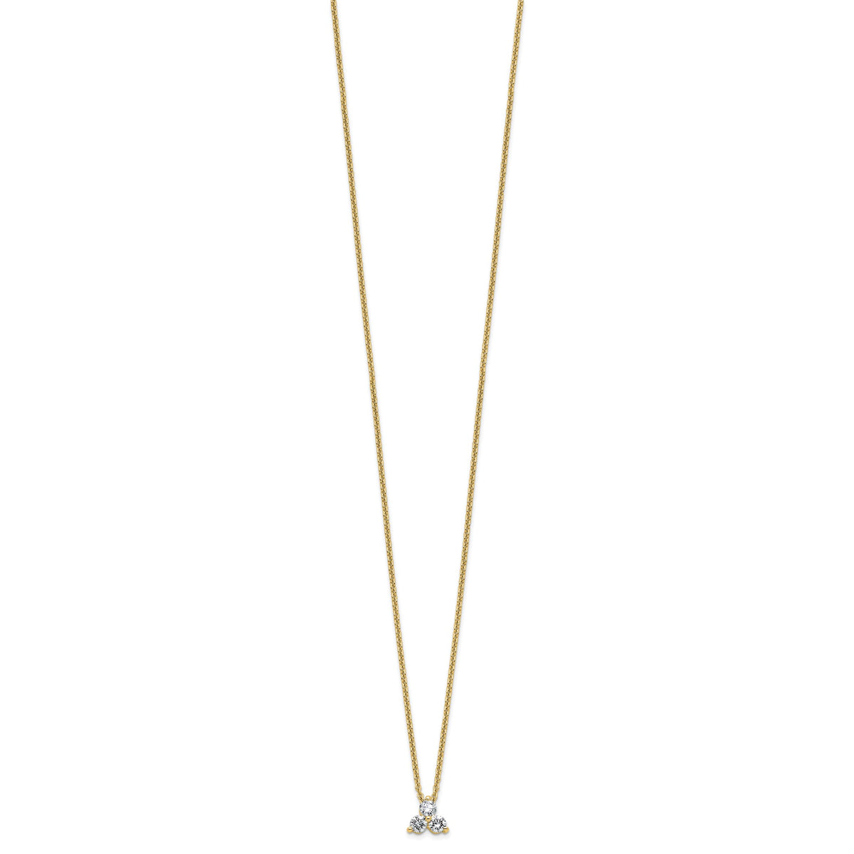 Lab-Grown Diamond Cluster Necklace in 14K Yellow Gold (1/4 ct. tw.), 18 Inch - Sophia Jewelers