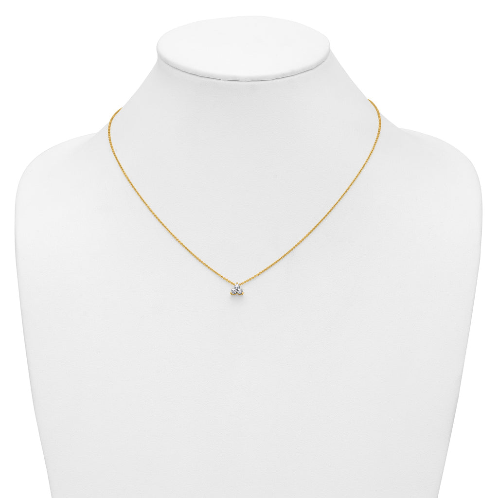 Lab-Grown Diamond Cluster Necklace in 14K Yellow Gold (1/4 ct. tw.), 18 Inch - Sophia Jewelers