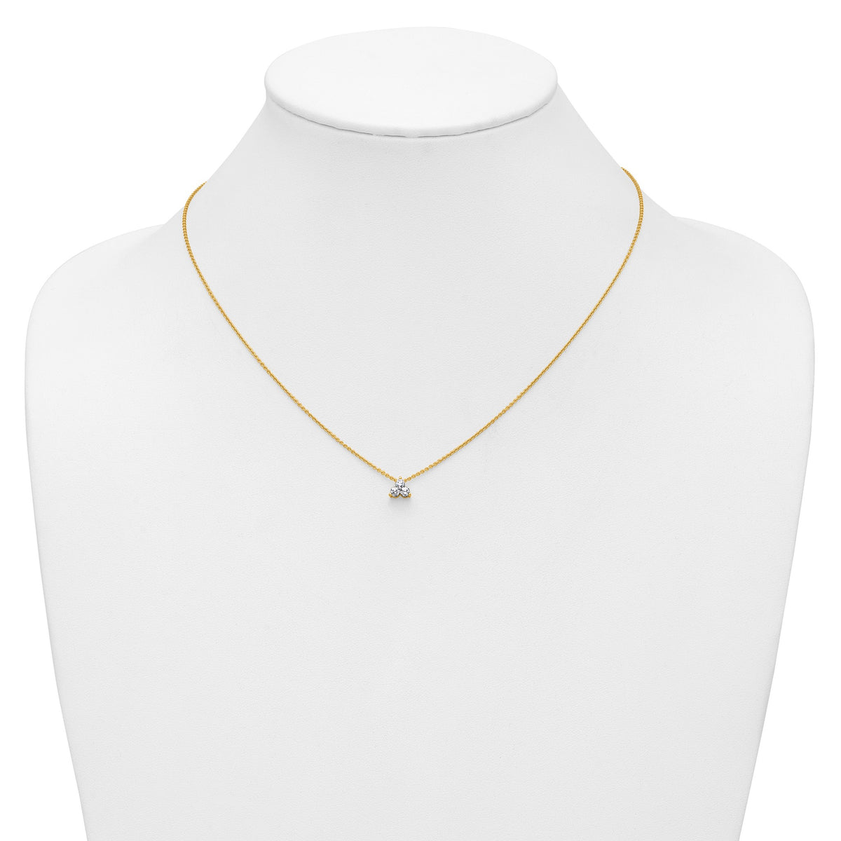 Lab-Grown Diamond Cluster Necklace in 14K Yellow Gold (1/4 ct. tw.), 18 Inch - Sophia Jewelers