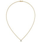Lab-Grown Diamond Cluster Necklace in 14K Yellow Gold (1/4 ct. tw.), 18 Inch - Sophia Jewelers