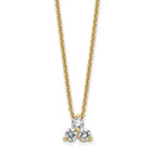Lab-Grown Diamond Cluster Necklace in 14K Yellow Gold (1/4 ct. tw.), 18 Inch - Sophia Jewelers