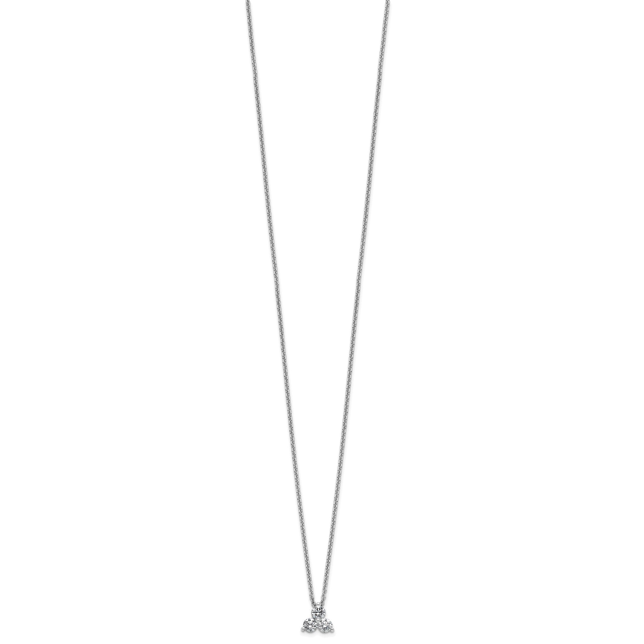 Lab-Grown Diamond Cluster Necklace in 14K White Gold (3/8 ct. tw.), 18 Inch Secondary image