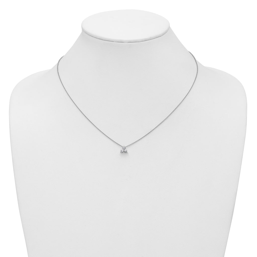 Lab-Grown Diamond Cluster Necklace in 14K White Gold (3/8 ct. tw.), 18 Inch - Sophia Jewelers