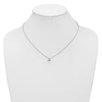 Lab-Grown Diamond Cluster Necklace in 14K White Gold (3/8 ct. tw.), 18 Inch - Sophia Jewelers