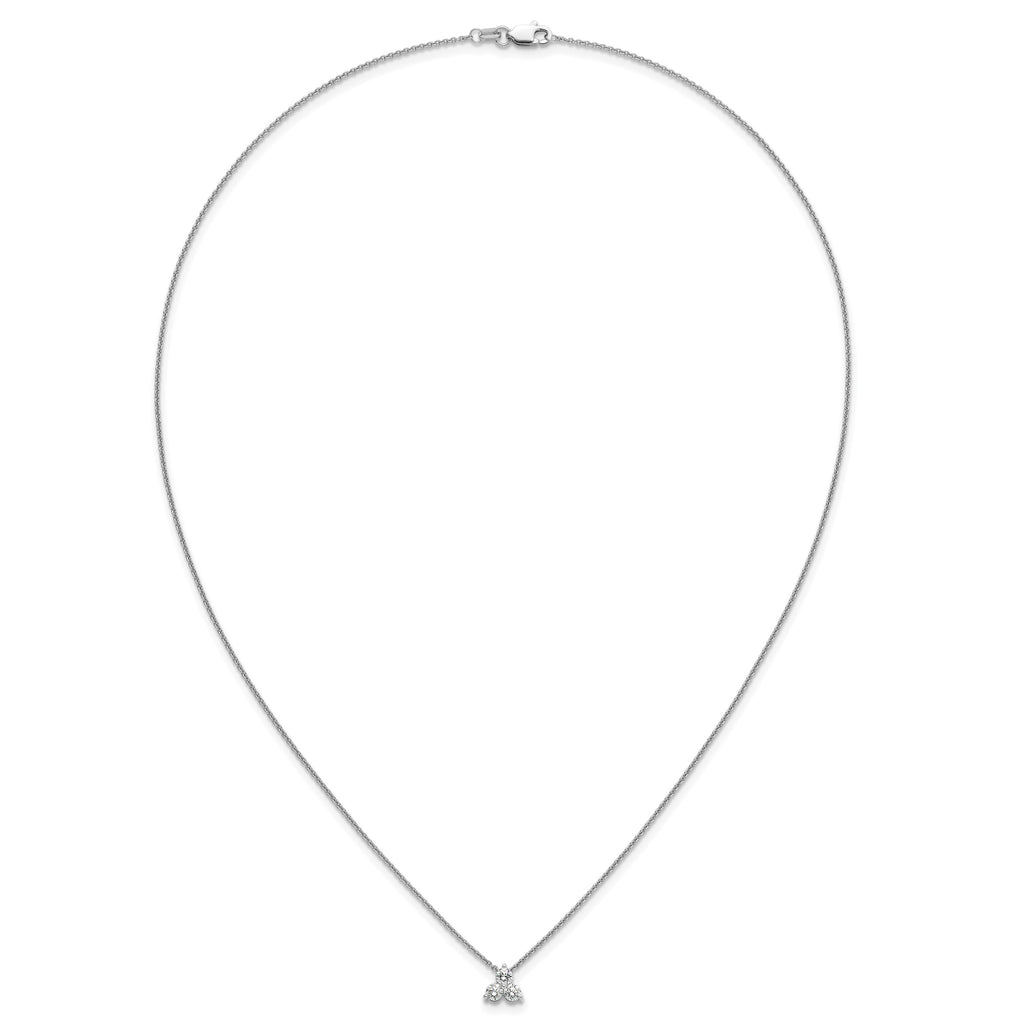 Lab-Grown Diamond Cluster Necklace in 14K White Gold (3/8 ct. tw.), 18 Inch - Sophia Jewelers