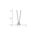 Lab-Grown Diamond Cluster Necklace in 14K White Gold (3/8 ct. tw.), 18 Inch - Sophia Jewelers