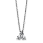 Lab-Grown Diamond Cluster Necklace in 14K White Gold (3/8 ct. tw.), 18 Inch - Sophia Jewelers