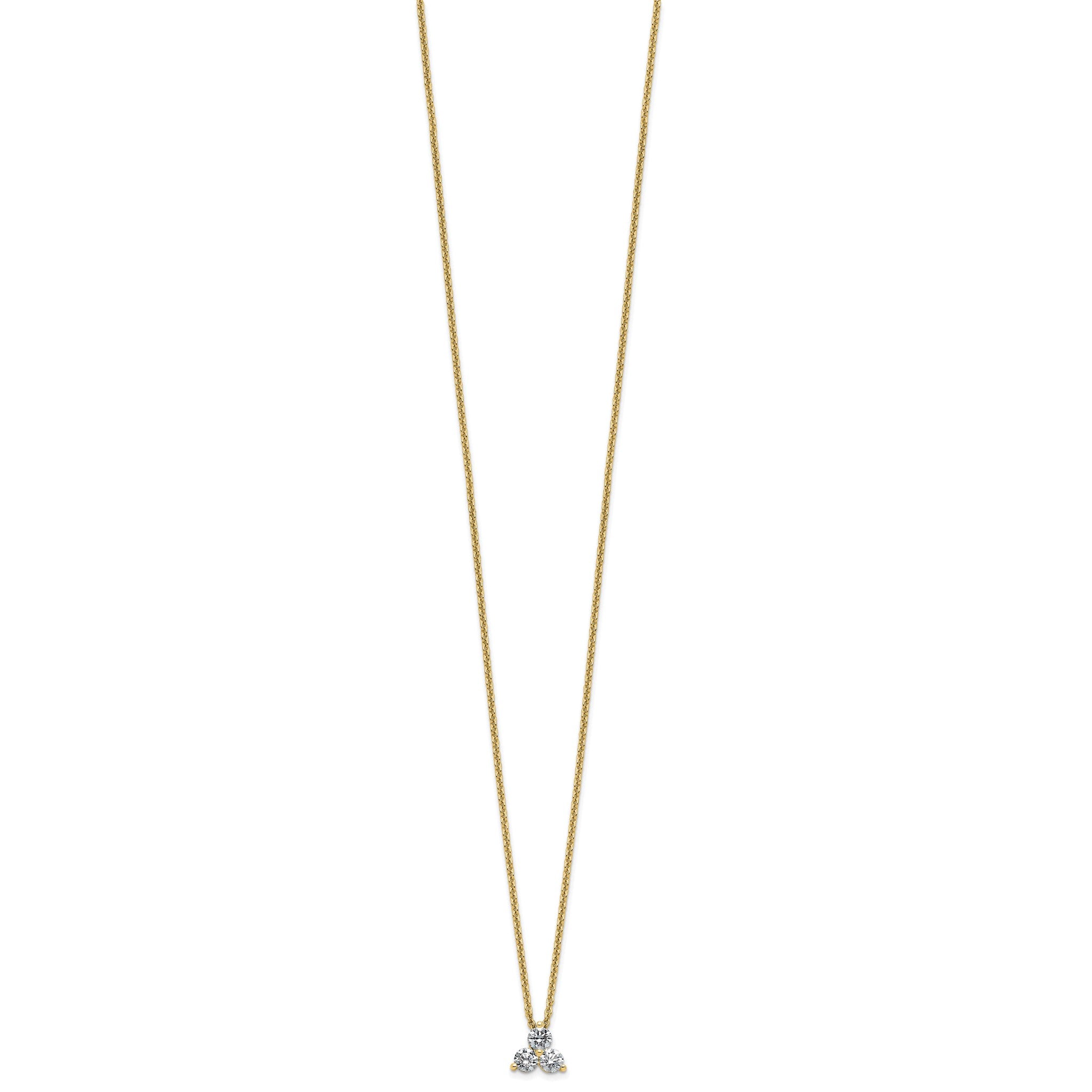 Lab-Grown Diamond Cluster Necklace in 14K Yellow Gold (3/8 ct. tw.), 18 Inch Secondary image