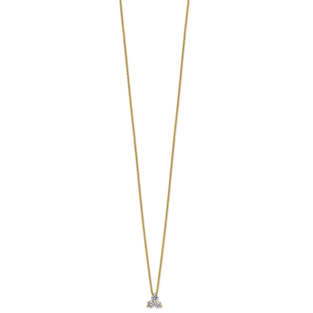 Lab-Grown Diamond Cluster Necklace in 14K Yellow Gold (3/8 ct. tw.), 18 Inch - Sophia Jewelers