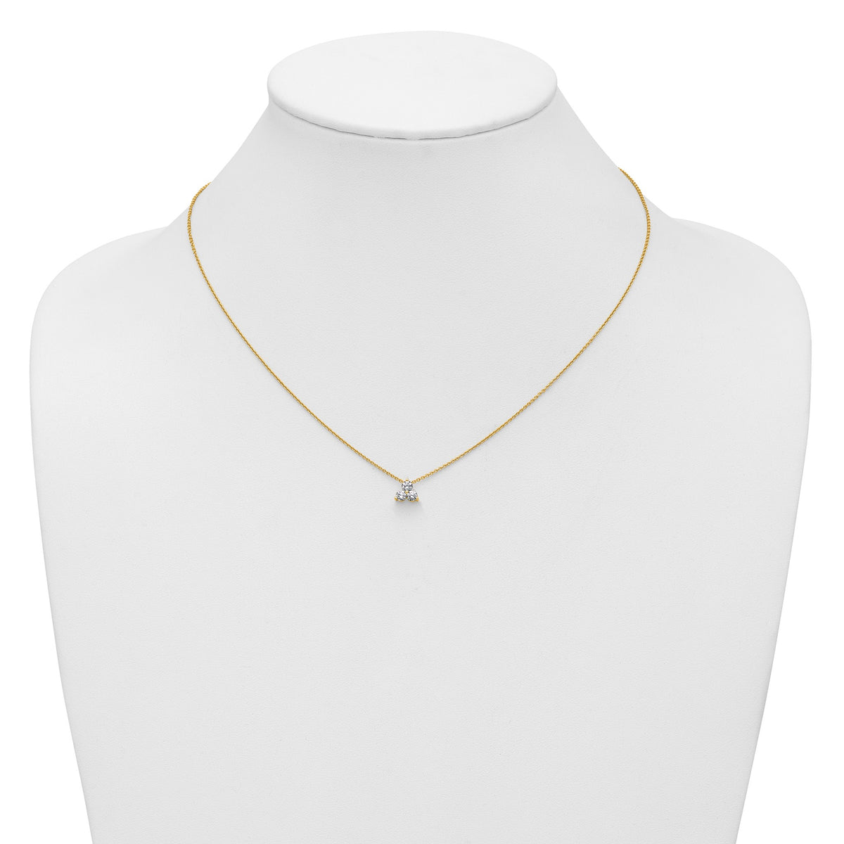 Lab-Grown Diamond Cluster Necklace in 14K Yellow Gold (3/8 ct. tw.), 18 Inch - Sophia Jewelers