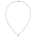 Lab-Grown Diamond Cluster Necklace in 14K Yellow Gold (3/8 ct. tw.), 18 Inch - Sophia Jewelers