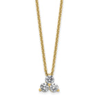 Lab-Grown Diamond Cluster Necklace in 14K Yellow Gold (3/8 ct. tw.), 18 Inch - Sophia Jewelers