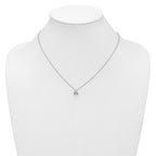 Lab-Grown Diamond Cluster Necklace in 14K White Gold (1/2 ct. tw.), 18 Inch - Sophia Jewelers