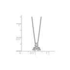 Lab-Grown Diamond Cluster Necklace in 14K White Gold (1/2 ct. tw.), 18 Inch - Sophia Jewelers