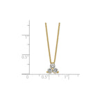 Lab-Grown Diamond Cluster Necklace in 14K Yellow Gold (1/2 ct. tw.), 18 Inch - Sophia Jewelers