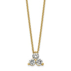 Lab-Grown Diamond Cluster Necklace in 14K Yellow Gold (1/2 ct. tw.), 18 Inch - Sophia Jewelers