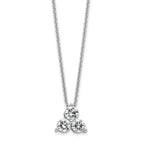 Lab-Grown Diamond Cluster Necklace in 14K White Gold (3/4 ct. tw.), 18 Inch - Sophia Jewelers