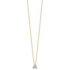 Lab-Grown Diamond Cluster Necklace in 14K Yellow Gold (3/4 ct. tw.), 18 Inch - Sophia Jewelers