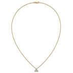 Lab-Grown Diamond Cluster Necklace in 14K Yellow Gold (3/4 ct. tw.), 18 Inch - Sophia Jewelers