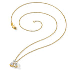 Lab-Grown Diamond Cluster Necklace in 14K Yellow Gold (1/4 ct. tw.), 18 Inch - Sophia Jewelers