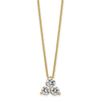 Lab-Grown Diamond Cluster Necklace in 14K Yellow Gold (3/4 ct. tw.), 18 Inch - Sophia Jewelers