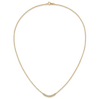 10k Diamond Curved Bar 18 inch Necklace