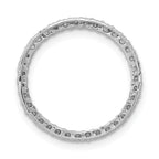 14k White Gold 1/3 carat Lab Grown Diamond VS/SI+ G+ Circle Chain Slide Pendant