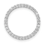 14k White Gold 1/3 carat Lab Grown Diamond VS/SI+ G+ Circle Chain Slide Pendant