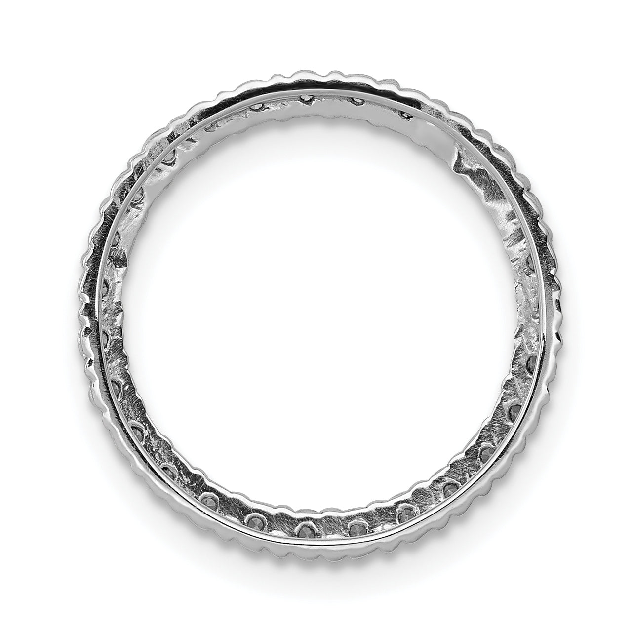 10k White Gold 1/2ct. Diamond Circle Chain Slide