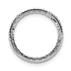 10k White Gold 1/2ct. Diamond Circle Chain Slide