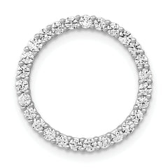 10k White Gold 1/2ct. Diamond Circle Chain Slide