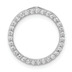 10k White Gold 1/4ct. Diamond Circle Chain Slide