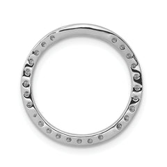 14k White Gold 1/2 carat Lab Grown Diamond VS/SI+ G+ Circle Chain Slide Pendant