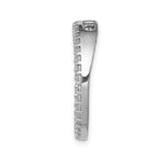 14k White Gold 3/4 carat Lab Grown Diamond VS/SI+ G+ Circle Chain Slide Pendant