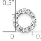 10k White Gold 1/4ct. Diamond Circle Chain Slide