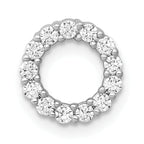 10k White Gold 1/4ct. Diamond Circle Chain Slide