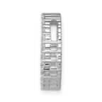 14k White Gold 1/2 carat Lab Grown Diamond VS/SI+ G+ Circle Chain Slide Pendant