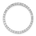 14k White Gold 3/4 carat Lab Grown Diamond VS/SI+ G+ Circle Chain Slide Pendant